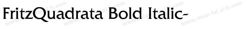 FritzQuadrata Bold Italic字体转换